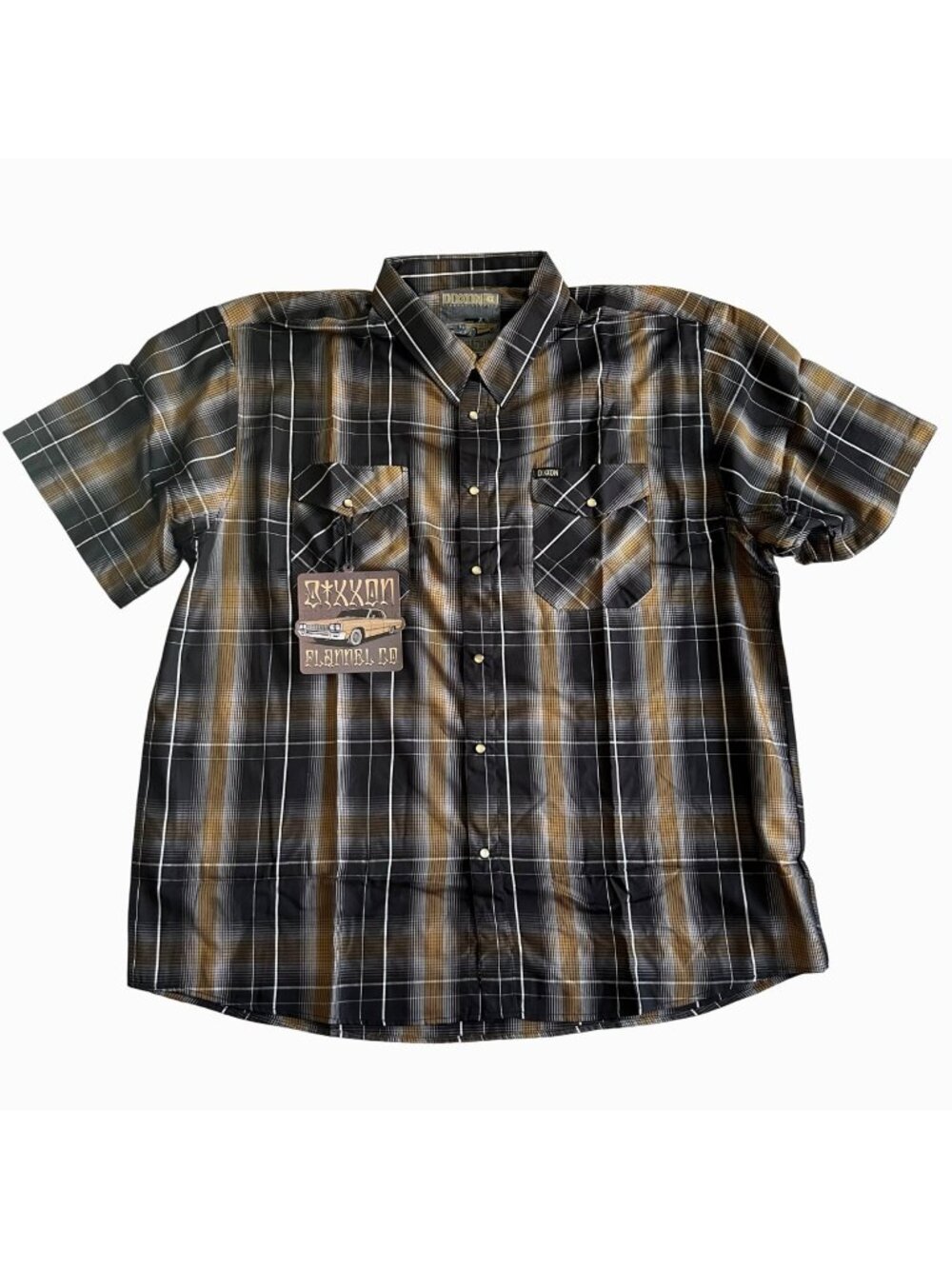Dixxon Flannel Co Men's Sz 4X Gypsy Gold Bamboo Blend Short Sleeve Shirt NWT